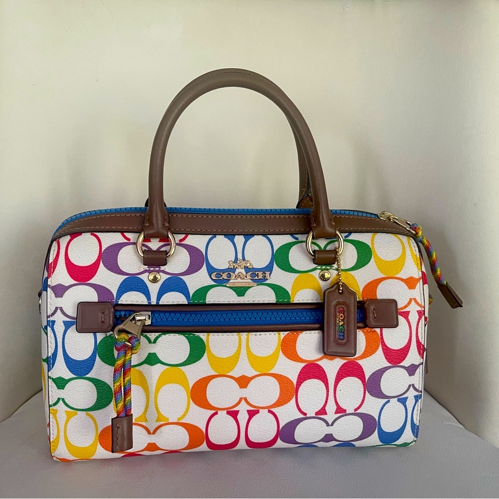 Coach Rowan Rainbow Satchel